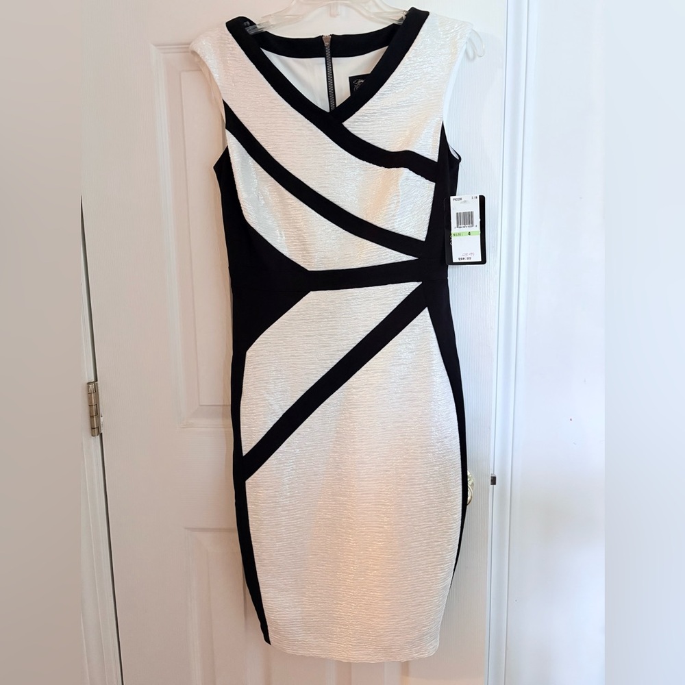 Elegant Black and White Women's Dress